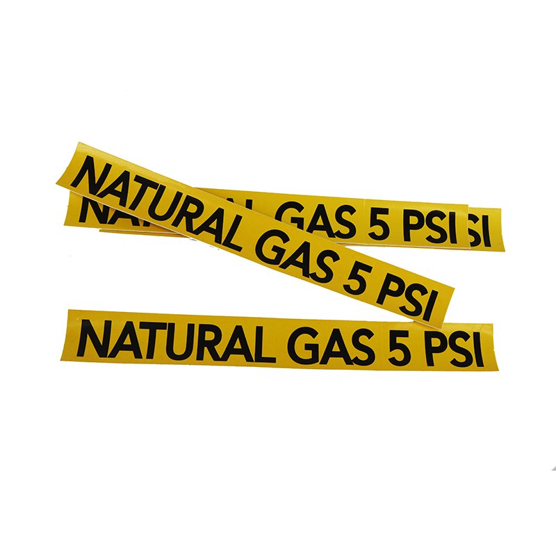 Natural Gas Sticker Printing - Natural Gas Pipe Marker