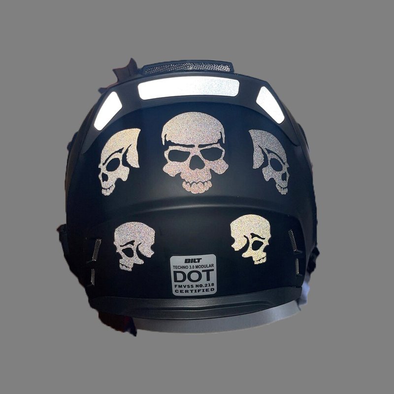 Adesivos de caveira refletivos